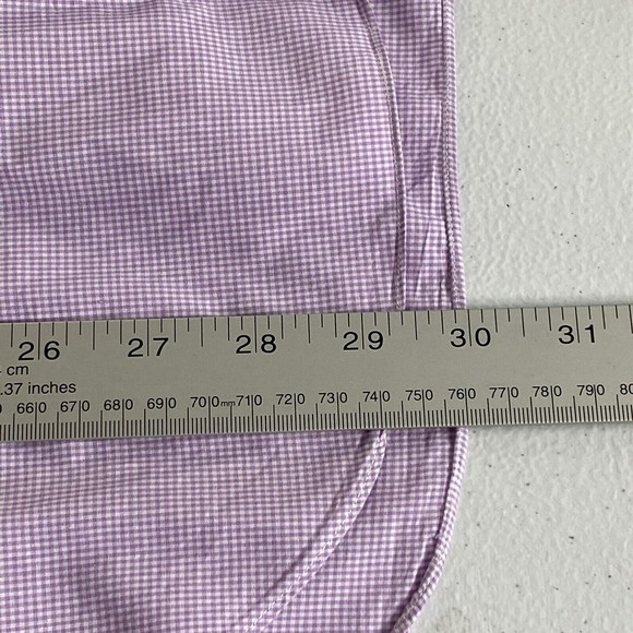 VINTAGE LACOSTE BY IZOD Mens Pink Check Button Up Long Sleeve Shirt Size 15-33 - Picture 9 of 9